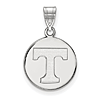 10kt White Gold 5/8in University of Tennessee T Disc Pendant