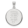 Sterling Silver 3/4in San Francisco Giants Disc Pendant