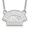 Sterling Silver Small Boston Bruins Bear Pendant with 18in Chain