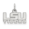 Sterling Silver 3/8in Louisiana State University LSU TIGERS Pendant
