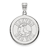 14kt White Gold 3/4in Boston Red Sox Disc Pendant