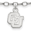 University of Colorado Anklet Sterling Silver 