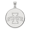 Iowa State University Disc Pendant 1in Sterling Silver