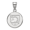 United States Military Academy Disc Pendant 5/8in 10k White Gold