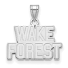 Wake Forest University Logo Charm 1/2in Sterling Silver