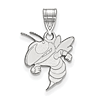 10k White Gold Georgia Tech Buzz Pendant 5/8in