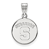Syracuse University Disc Pendant 5/8in Sterling Silver