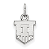 14kt White Gold 3/8in University of Illinois Victory Badge Pendant