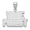 Wake Forest University Logo Pendant 5/8in Sterling Silver
