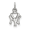 Sterling Silver 3/8in New York Yankees NY Pendant