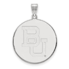 Sterling Silver 1in Baylor University Round Pendant