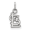 10kt White Gold 3/8in St. Louis Cardinals STL Pendant
