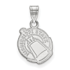 Mississippi State University Cowbell Pendant 1/2in 14k White Gold