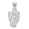 Sterling Silver 1/2in North Carolina State University Mr. Wuf Pendant