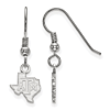 Silver Texas A&M University State Outline Extra Small Dangle Earrings