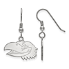 University of Kansas Jayhawk Dangle Earrings Small Sterling Silver