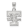 Silver 1/2in University of Tennessee Lady Volunteers T Pendant