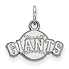 10kt White Gold 3/8in San Francisco Giants Arched Baseball Pendant