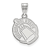 Mississippi State University Cowbell Pendant 5/8in 10k White Gold