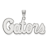 10kt White Gold 5/8in University of Florida Gators Script Pendant