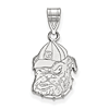 10kt White Gold 5/8in University of Georgia Bulldog G Hat Pendant