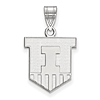 10kt White Gold 5/8in University of Illinois Victory Badge Pendant