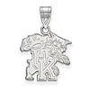 14kt White Gold 5/8in University of Kentucky Wildcat Pendant