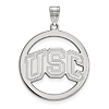 Sterling Silver 1in USC Logo Pendant in Circle