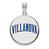 Villanova University Enamel Disc Pendant 3/4in Sterling Silver