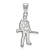 14kt White Gold 5/8in West Virginia University Mountaineer Pendant
