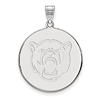 10k White Gold 1in Baylor University Wildcat Round Pendant