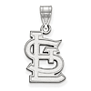 Sterling Silver 5/8in St. Louis Cardinals STL Logo Pendant