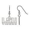Sterling Silver LSU TIGERS Dangle Wire Earrings