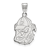 Sterling Silver 3/4in University of Georgia Bulldog G Hat Pendant