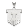 10kt White Gold 3/4in University of Illinois Victory Badge Pendant