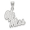 Sterling Silver 3/4in Ole Miss Logo Pendant