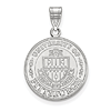Sterling Silver 3/4in University of Pittsburgh Crest Disc Pendant