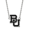 Sterling Silver Baylor University Enamel Pendant with 18in Chain