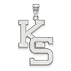 Sterling Silver 1in Kansas State University KS Pendant