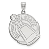 Sterling Silver 1in Mississippi State University Cowbell Pendant