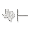 Sterling Silver Texas A&M University State Outline Small Post Earrings