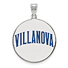 Villanova University Round Enamel Pendant 1in Sterling Silver