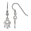 Sterling Silver New York Yankees Extra Small NY Dangle Earrings