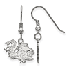 Silver University of South Carolina Gamecock Dangle Wire Earrings
