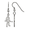 Silver West Virginia University Mountaineer Small Dangle Earrings