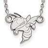 14k White Gold Georgia Tech Buzz Small Necklace 