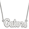 Silver 1/2in University of Florida Gators Script 18in Necklace
