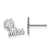 10k White Gold Ole Miss Extra Small Stud Earrings