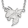 14k White Gold Georgia Tech Buzz Necklace