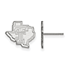 14kt White Gold Texas Tech University State Map Small Post Earrings